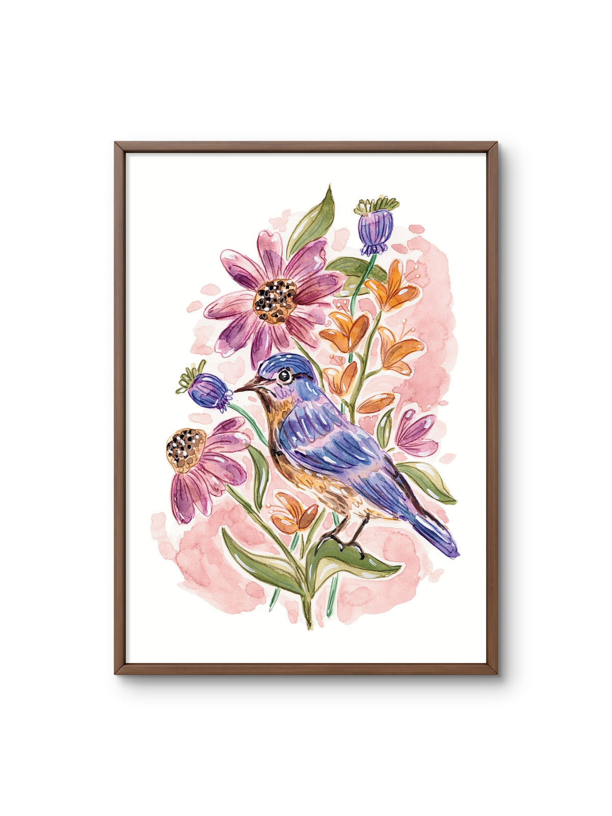 Poster Bloemen & Vleugels