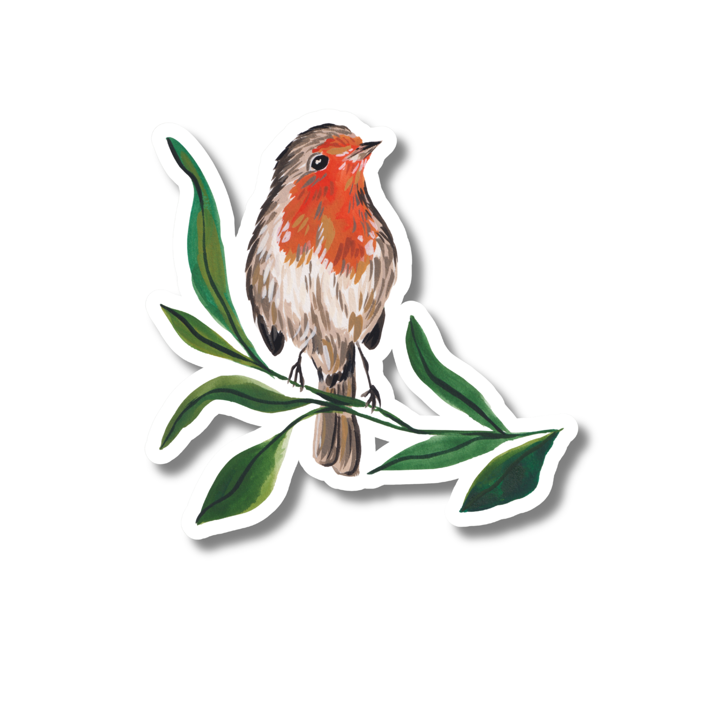 Sticker Botanisch Roodborstje