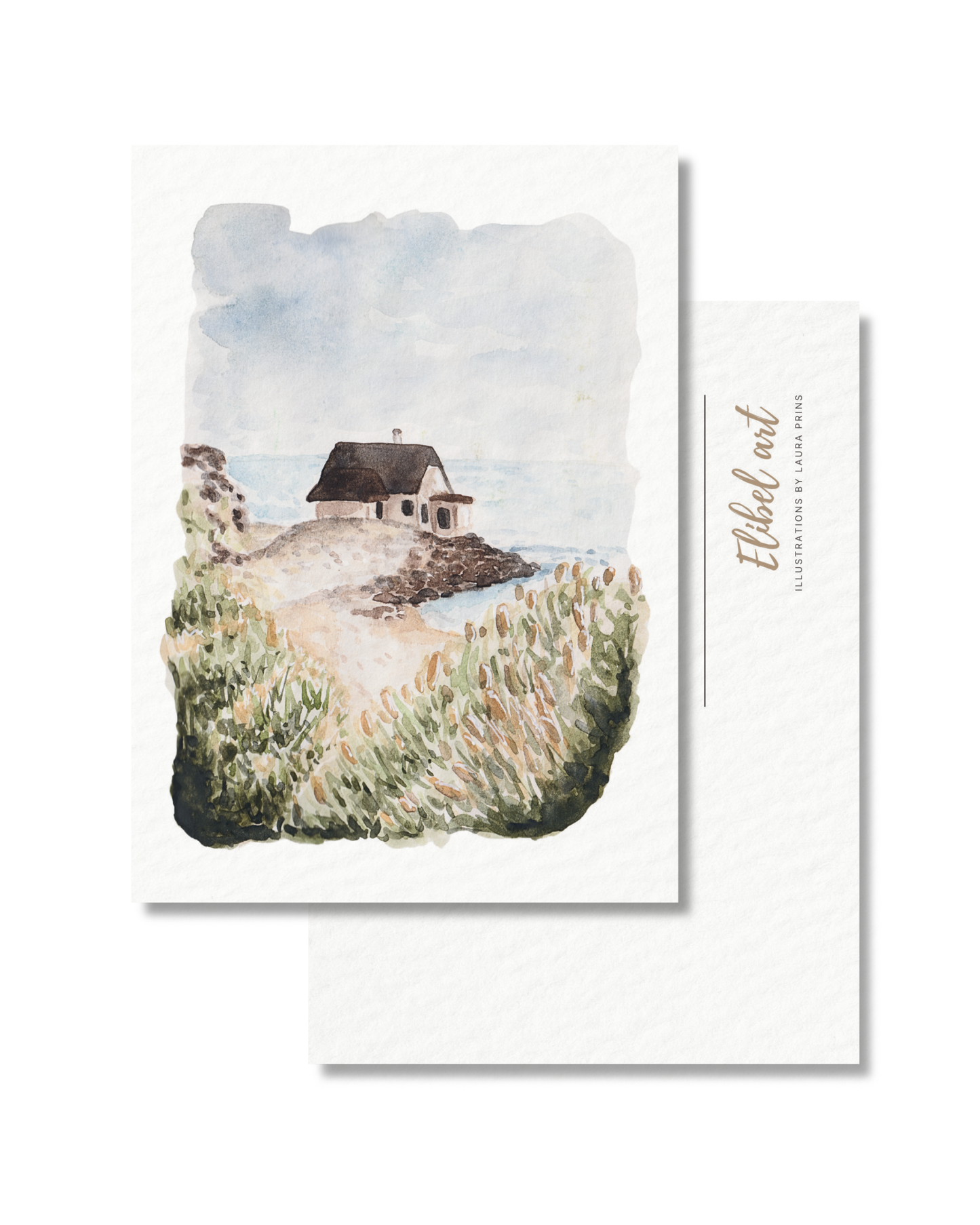 Ansichtkaart Huisje op het strand