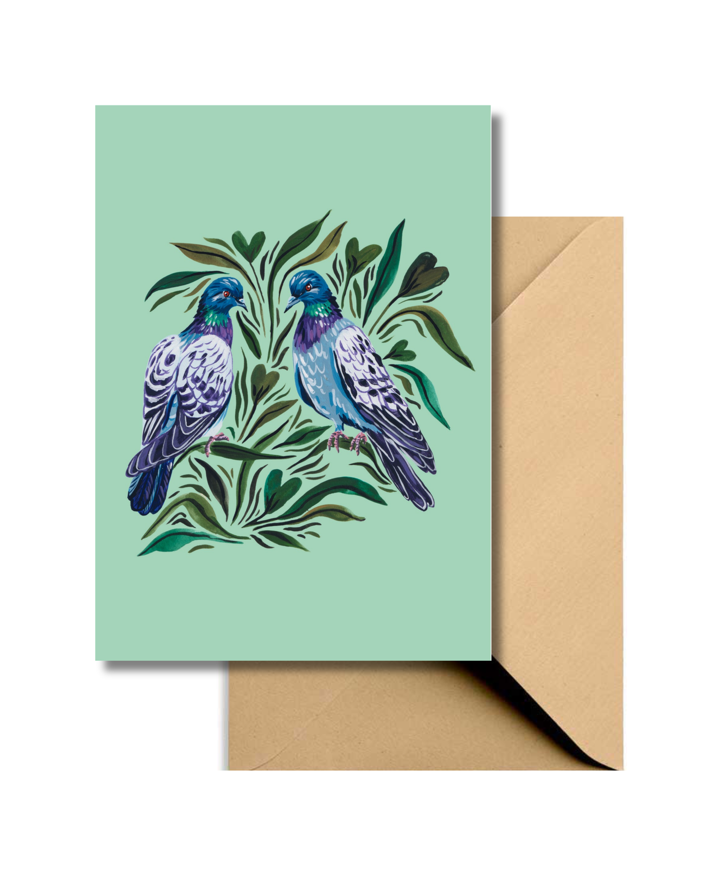Wenskaart Botanische Duiven
