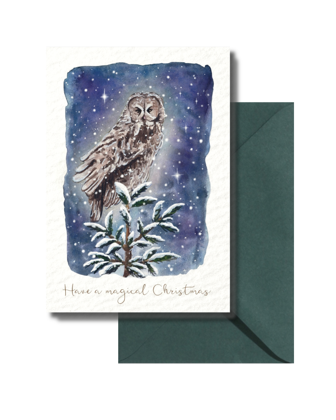Set van 5 Kerstkaarten – Magische Winterdieren